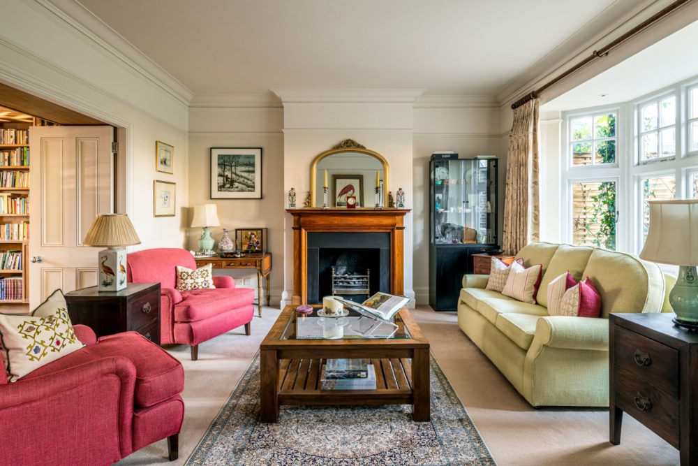 Rebecca Kent sitting room design for house in Belvedere Grove